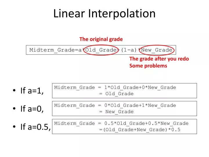 linear interpolation