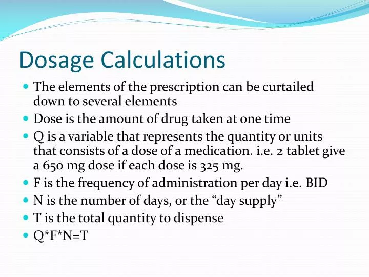 dosage calculations