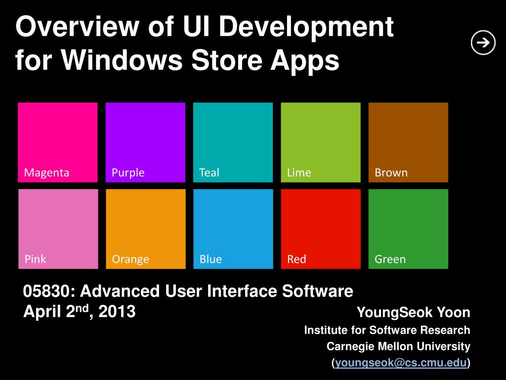 PPT - Overview of UI Development for Windows Store Apps PowerPoint ...