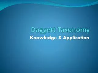 Daggett Taxonomy