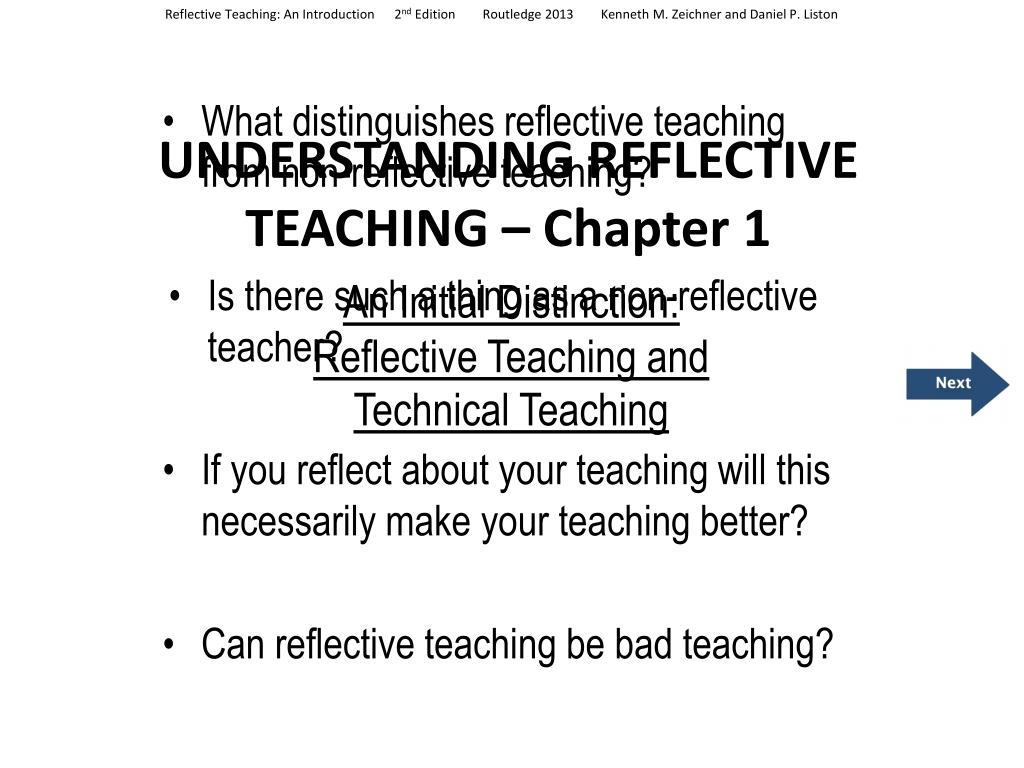 PPT - UNDERSTANDING REFLECTIVE TEACHING – Chapter 1 PowerPoint ...