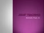 Jesus’ Teachings - slide 1