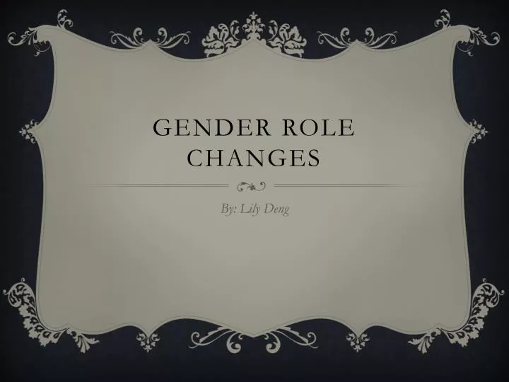 gender role changes