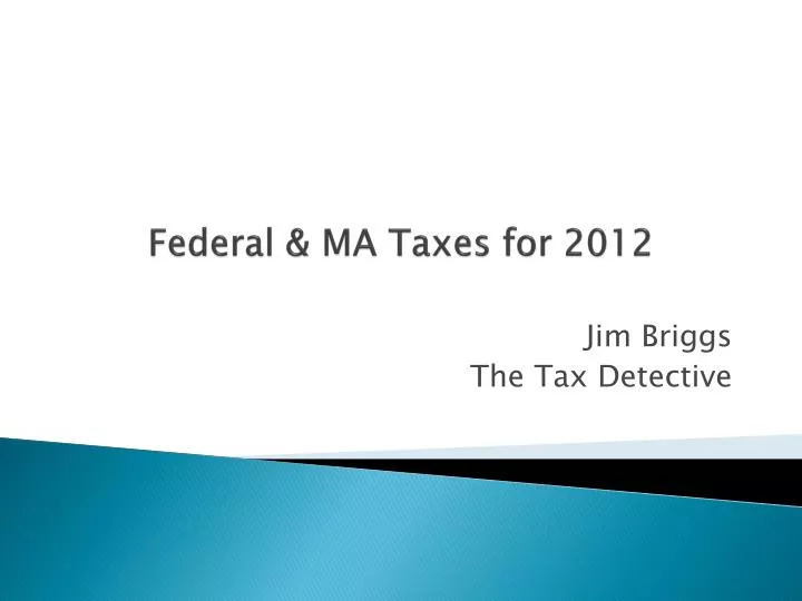 federal ma taxes for 2012