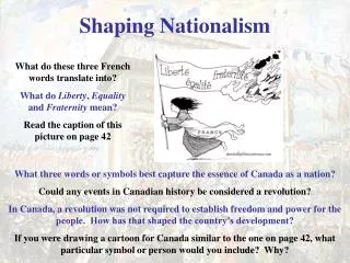 Shaping Nationalism