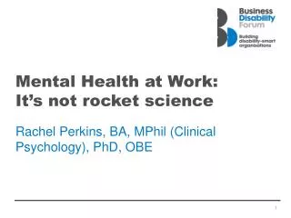 Mental Health at Work: It’s not rocket science