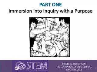PART ONE Immersion into Inquiry with a Purpose