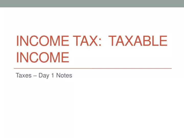 income tax taxable income