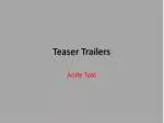 Understanding Teaser Trailers: An Insightful Guide to Film Promotion - slide 1