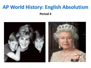 AP World History: English Absolutism