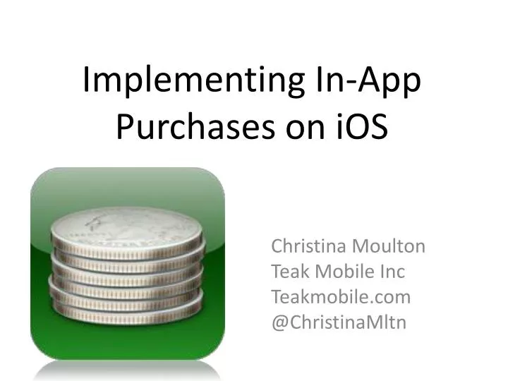 implementing in app purchases on ios