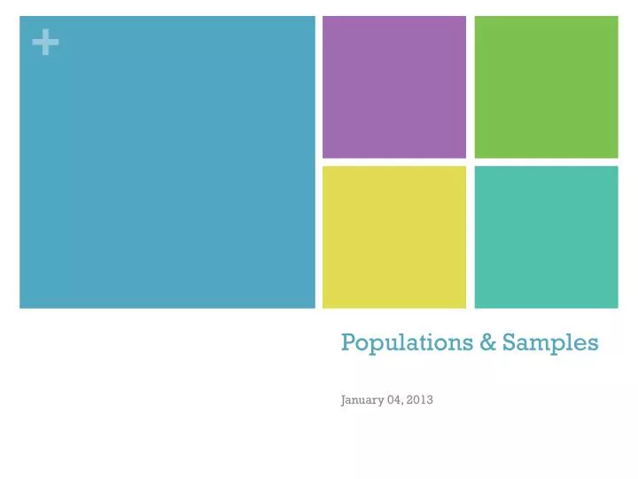 populations samples