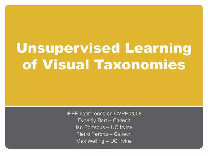 unsupervised learning of visual taxonomies