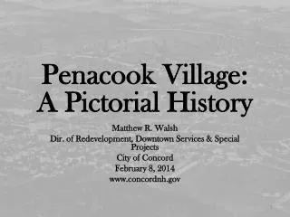 Penacook Village: A Pictorial History