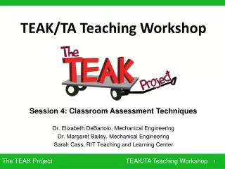 TEAK/TA Teaching Workshop