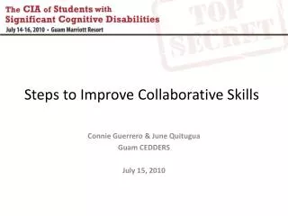Steps to Improve Collaborative Skills