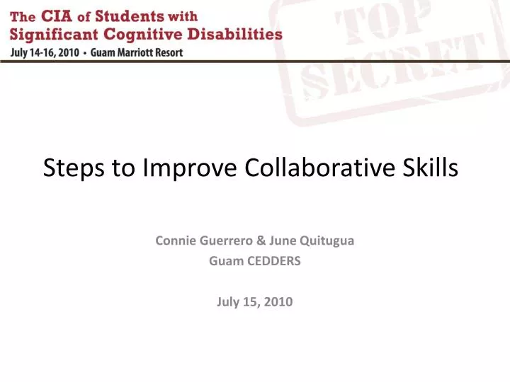 steps to improve collaborative skills