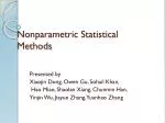 Nonparametric Statistical Methods - slide 1
