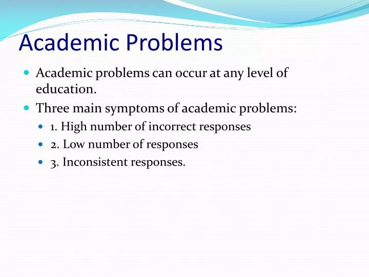 academic problems