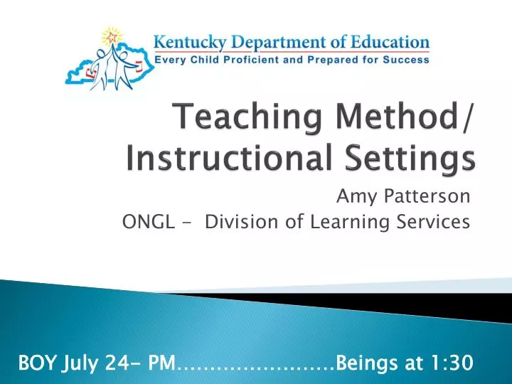 teaching method instructional settings