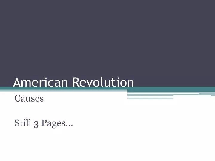 american revolution