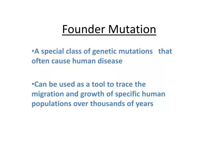 founder mutation