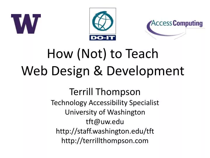 how not to teach web design development