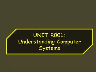 UNIT R001: Understanding Computer Systems