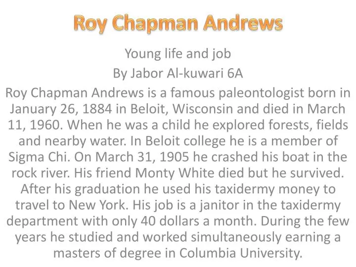 roy chapman andrews