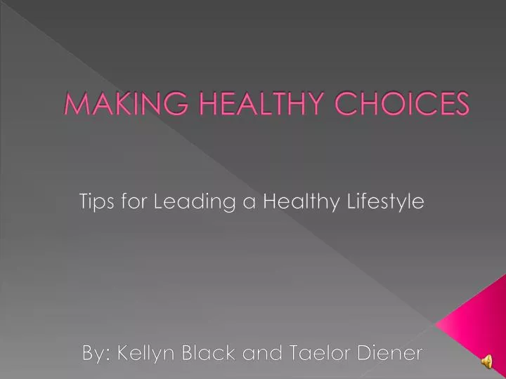 making healthy choices