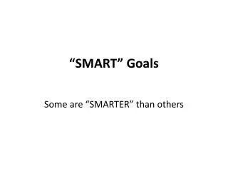 smart goals