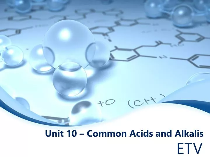 unit 10 common acids and alkalis