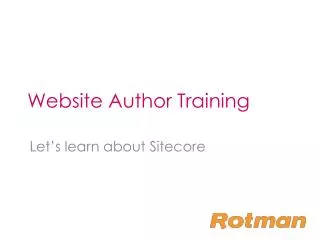 Website Author Training