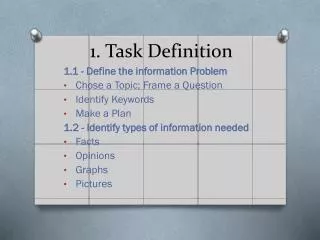 1. Task Definition