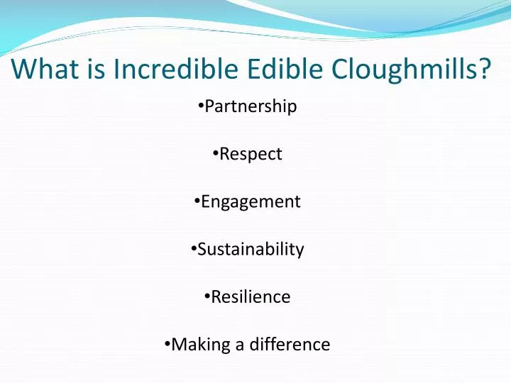 what is incredible edible cloughmills