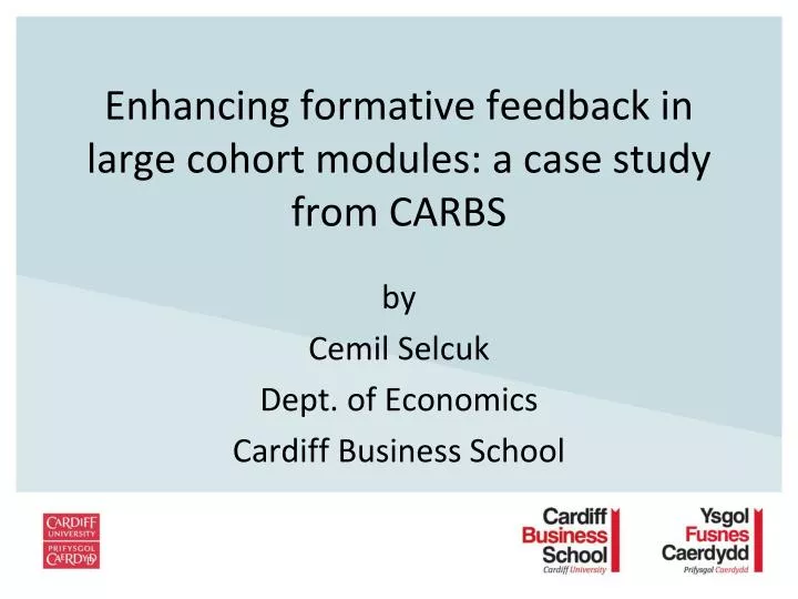 enhancing formative feedback in large cohort modules a case study from carbs