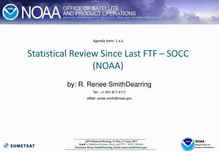 agenda item 1 a ii statistical review since last ftf socc noaa