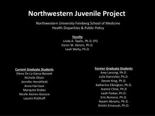 Northwestern Juvenile Project