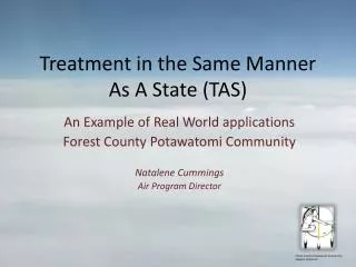 Treatment in the Same Manner As A State (TAS)