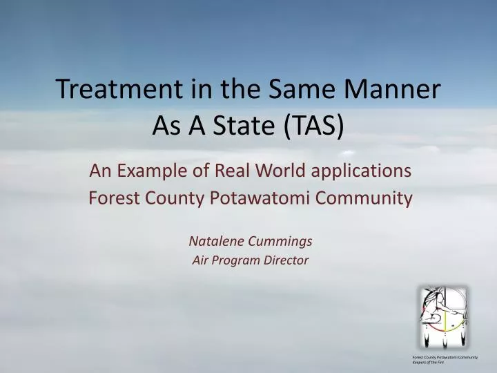 treatment in the same manner as a state tas
