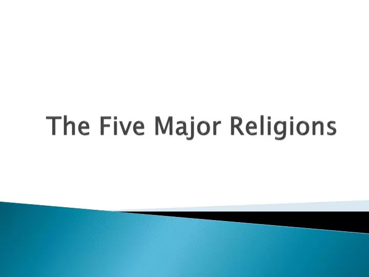 the five major religions