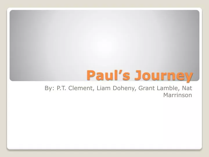paul s journey