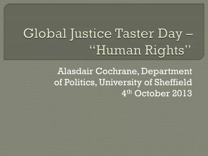 global justice taster day human rights