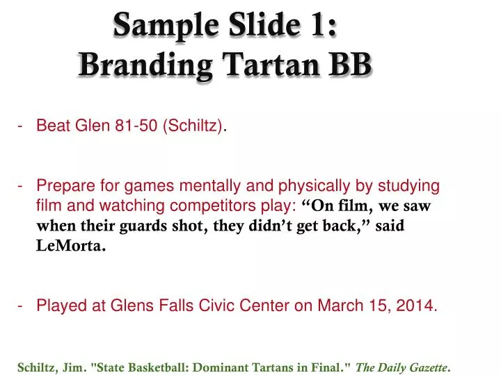 sample slide 1 branding tartan bb