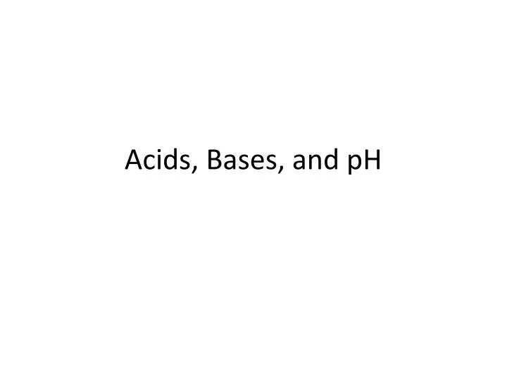 acids bases and ph