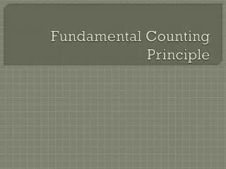 Fundamental Counting Principle