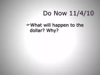 Do Now 11/4/10