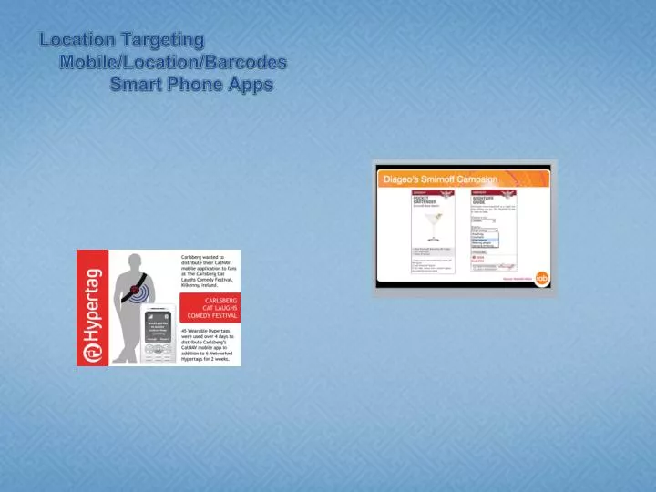 location targeting mobile location barcodes smart phone apps