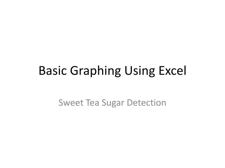 basic graphing using excel