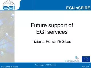 Future support of EGI services
